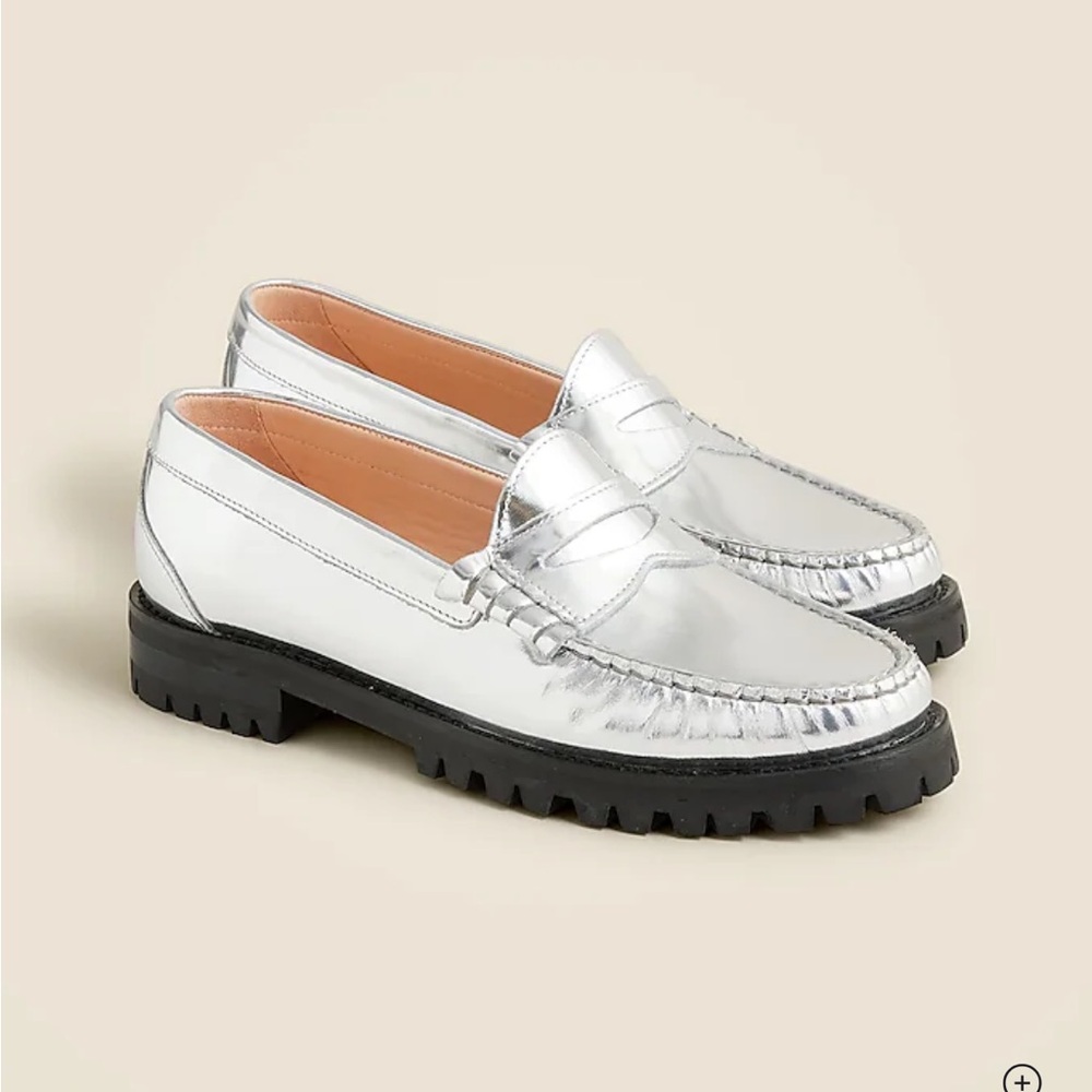 J Crew women’s Winona Loafer with lug sole, size 10